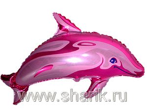 Дельфин розовый  мини фигура 1206-0111