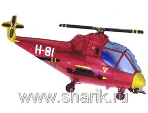 Вертолет красный  мини фигура 1206-0351